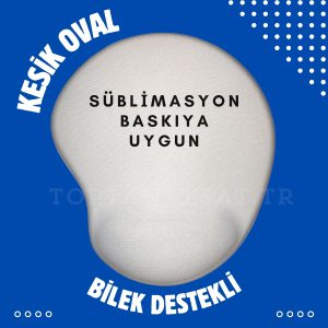 Süblimasyon Kesik Oval Bilek Destekli Mouse Pad Satın Al