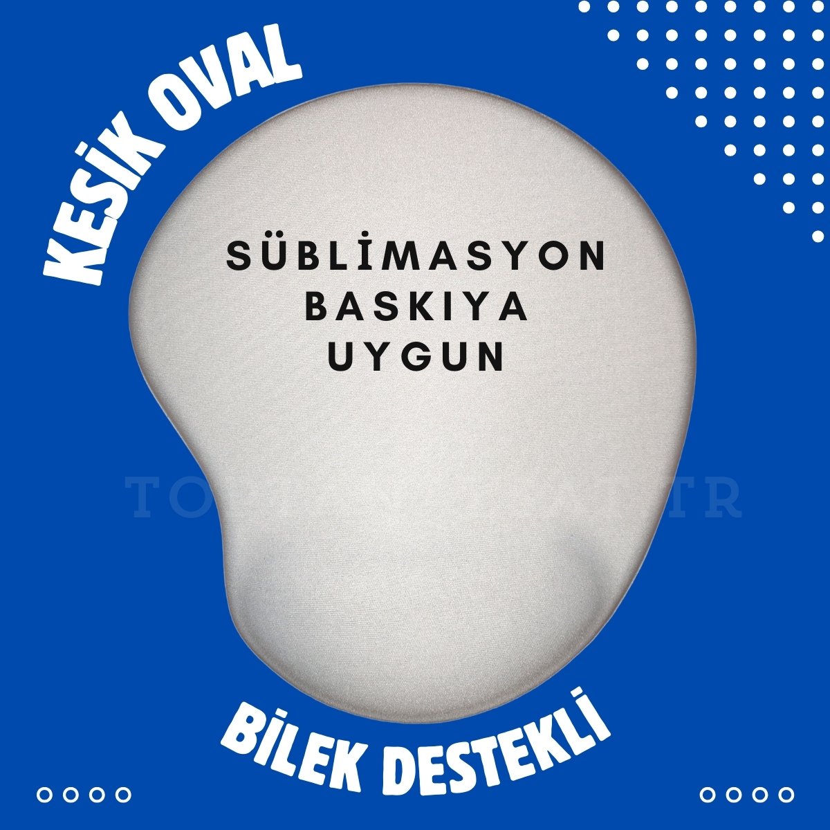 Süblimasyon Kesik Oval Bilek Destekli Mouse Pad Satın Al