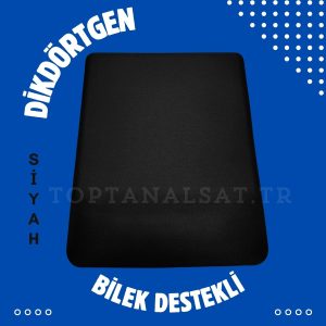 Toptan Mouse Pad Dikdörtgen Bilek Destekli Ergonomik Siyah
