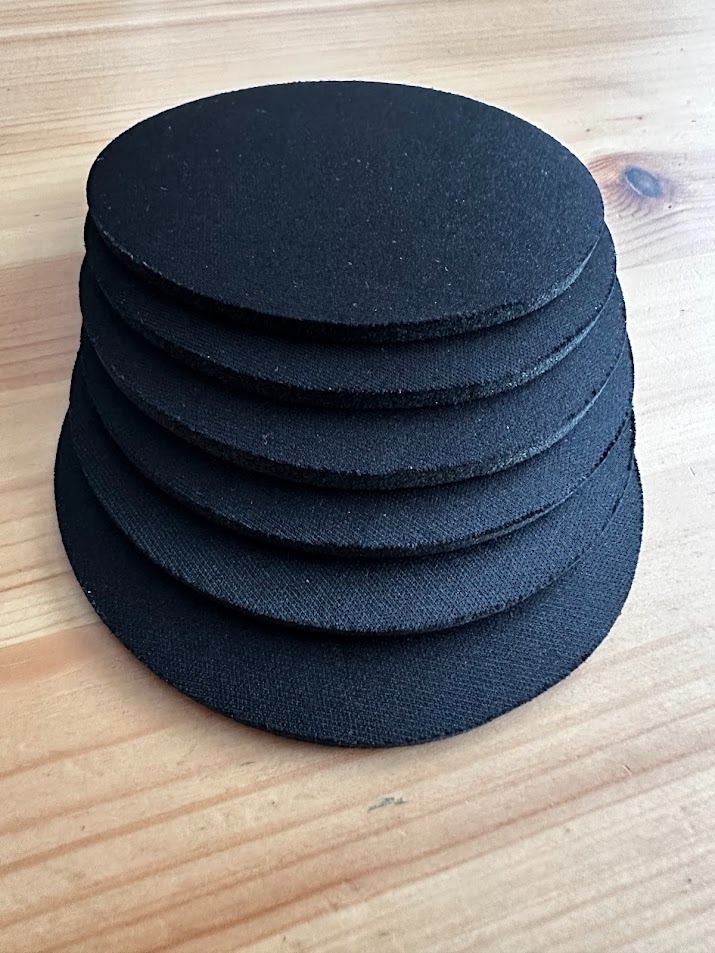 Kumaş Siyah Bardak Altlığı Toptan Satış - Sünger Bardak Altlığı - Görsel 2